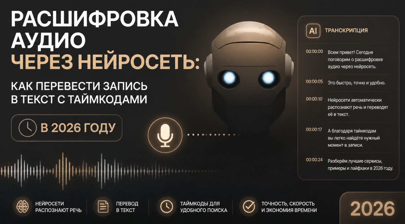Как расшифровать аудио в текст