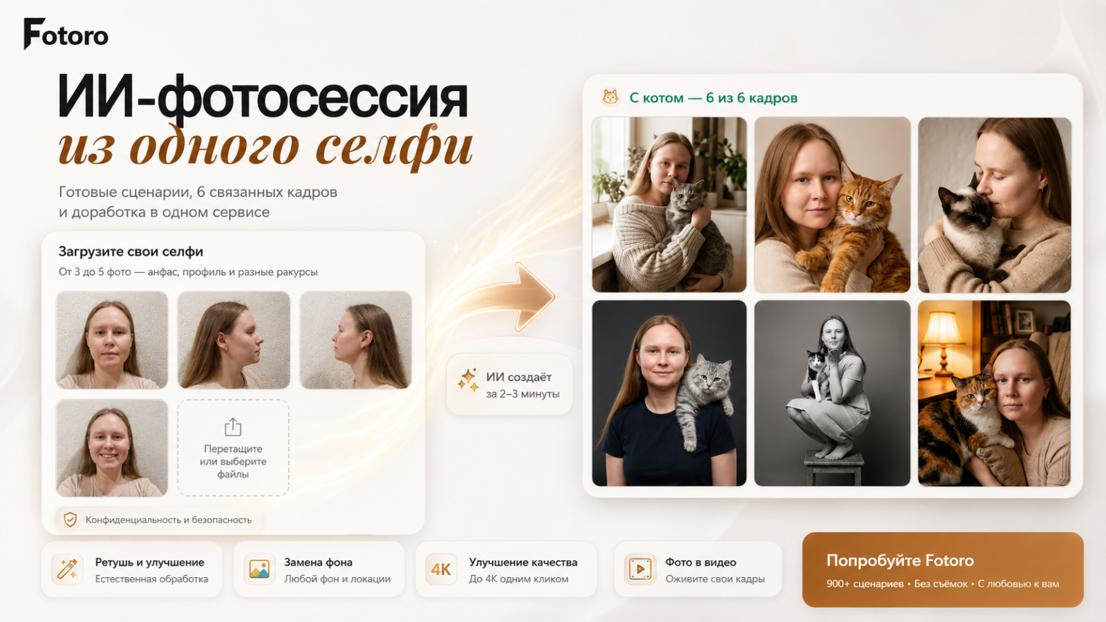 ИИ-фотосессия из селфи