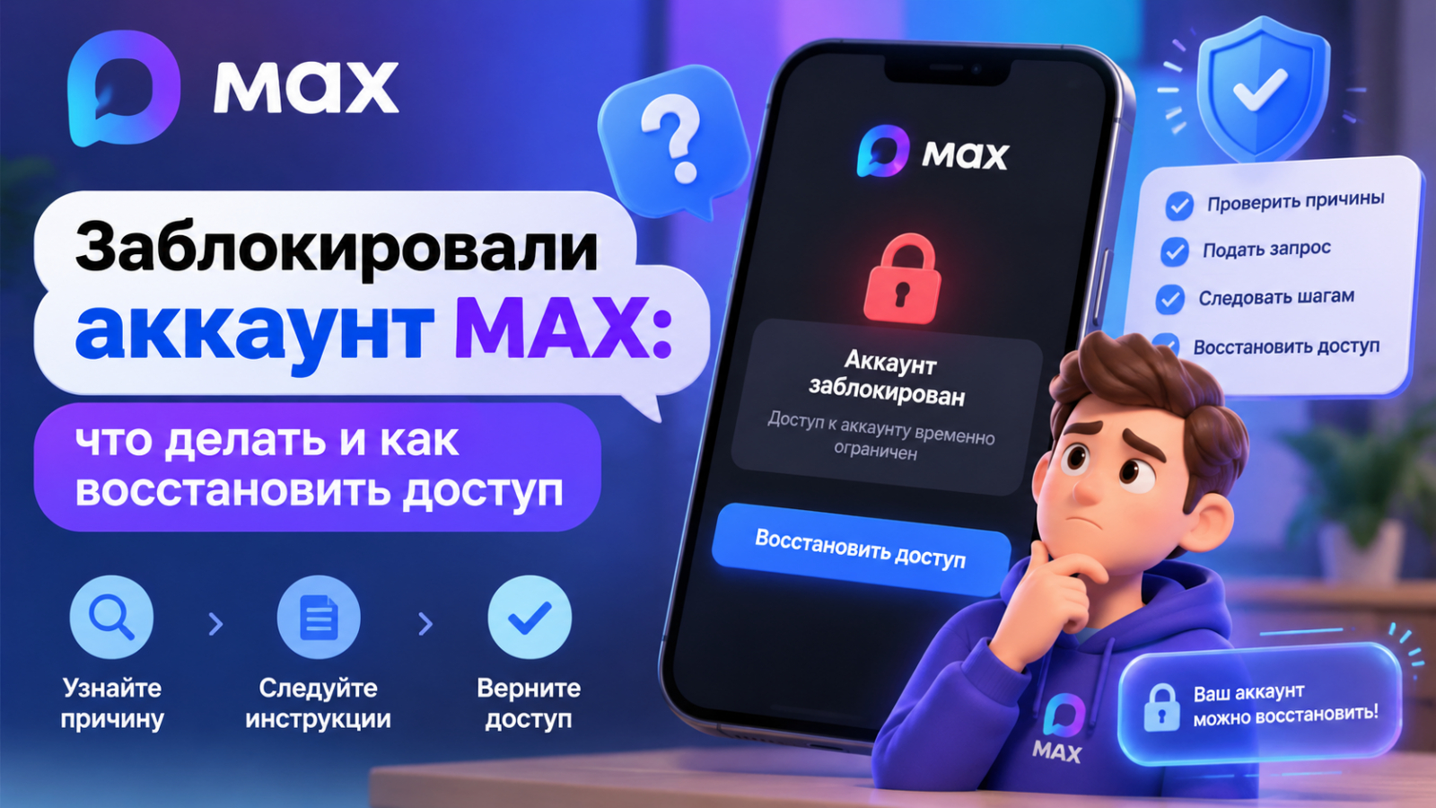 Заблокировали аккаунт MAX: что делать и как восстановить доступ