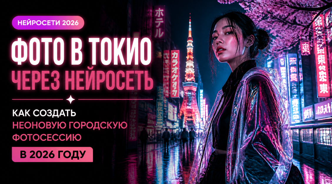 Фото в Токио через нейросеть