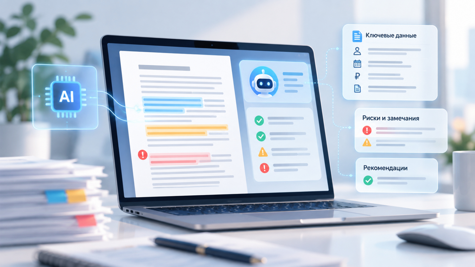 Сервис AI-анализа документов: ключевые данные, риски и рекомендации