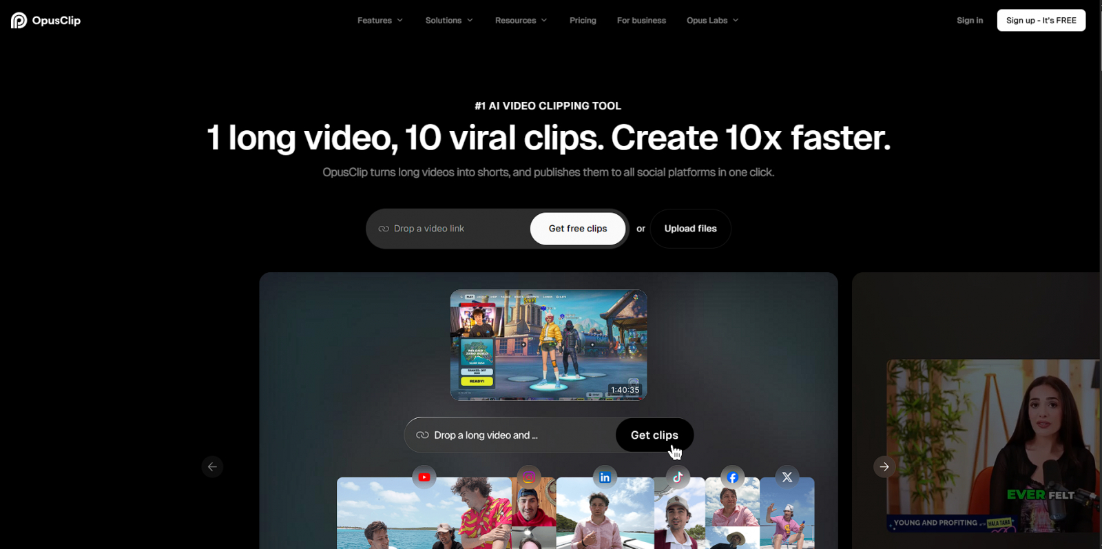 веб-интерфейс Opus.pro