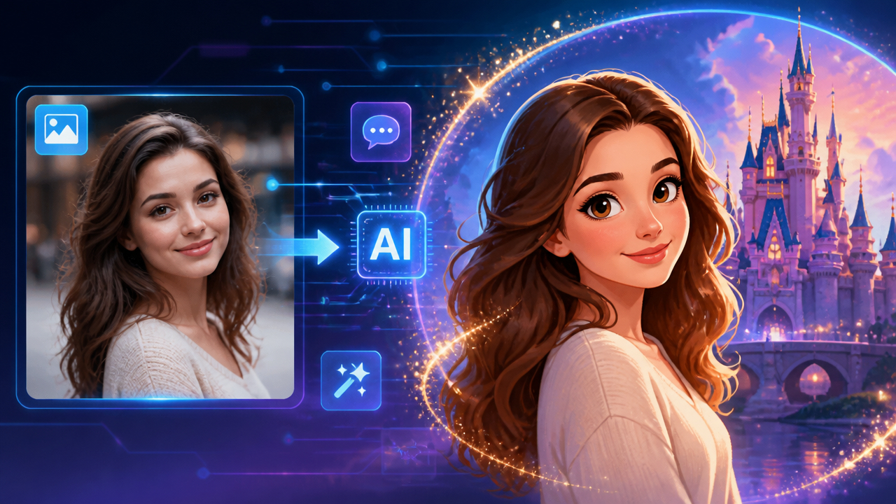 Нейросеть для Disney-стиля бесплатно: ИИ-промпты для превращения фотографии в сказочную иллюстрацию — как создать портрет онлайн с готовыми запросами