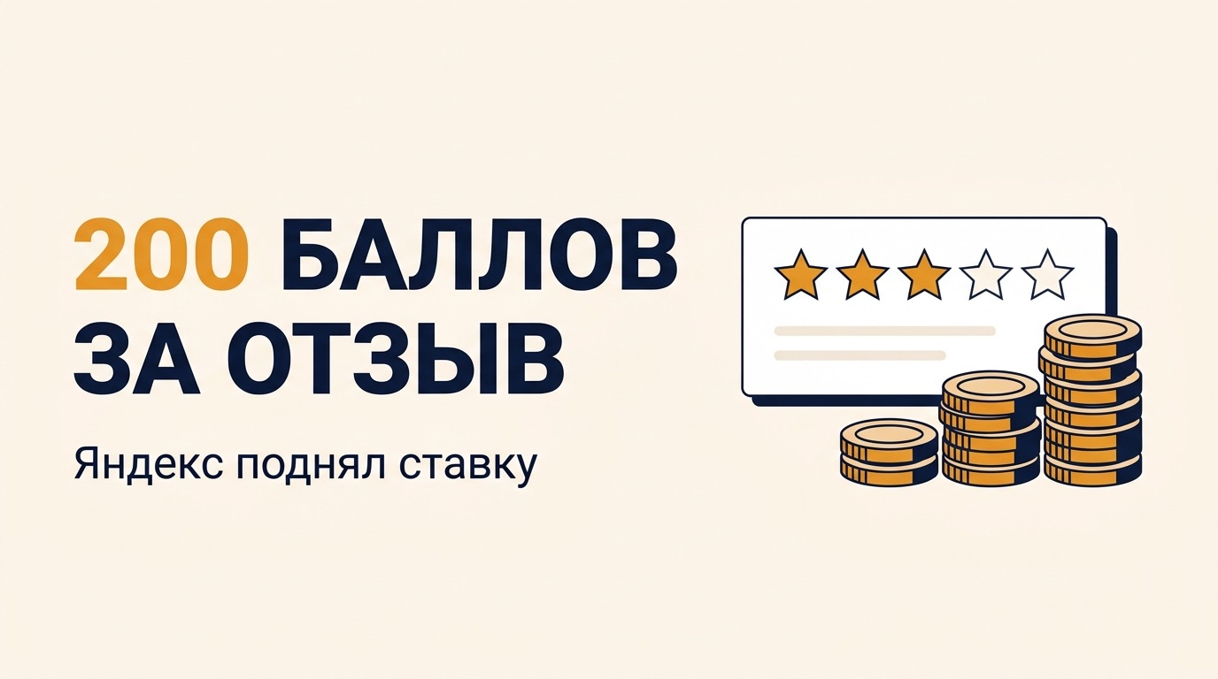 Яндекс поднял ставку за отзыв до 200 баллов Плюса
