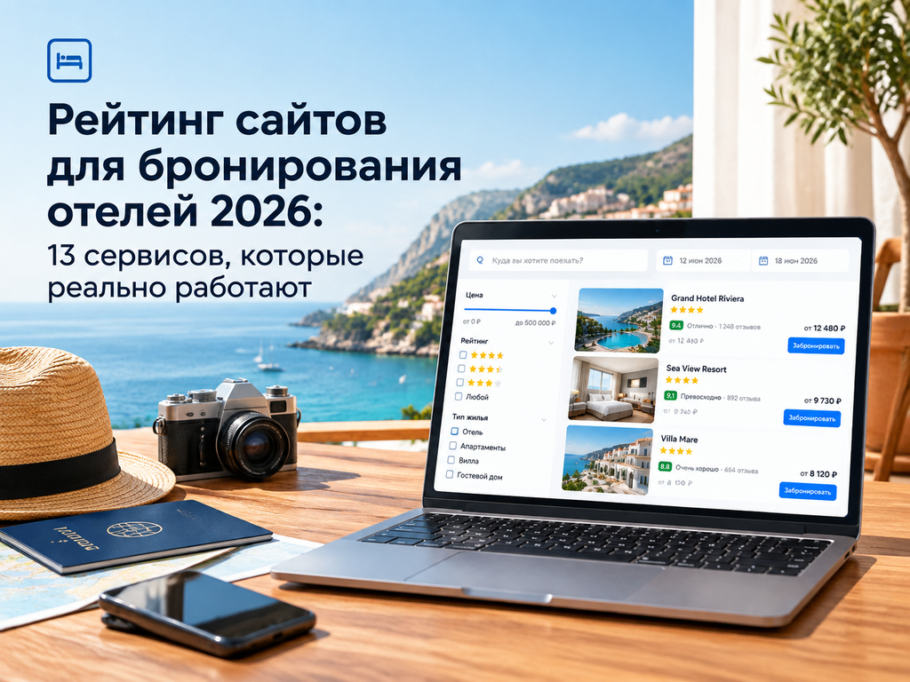 Рейтинг сайтов для бронирования отелей 2026: 13 сервисов