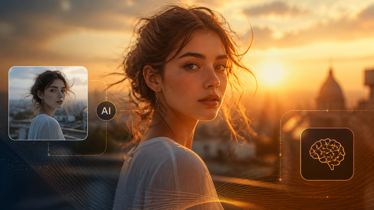 Нейросеть для Golden Hour бесплатно: как ИИ с промптами добавляет на фото закатный свет и солнечные блики