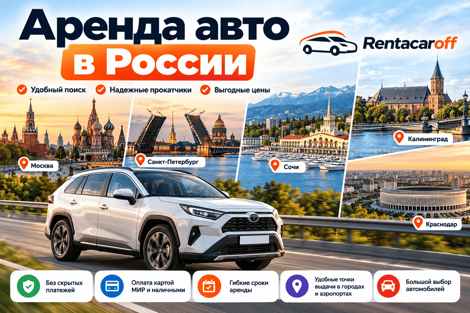 Аренда авто по всей России
