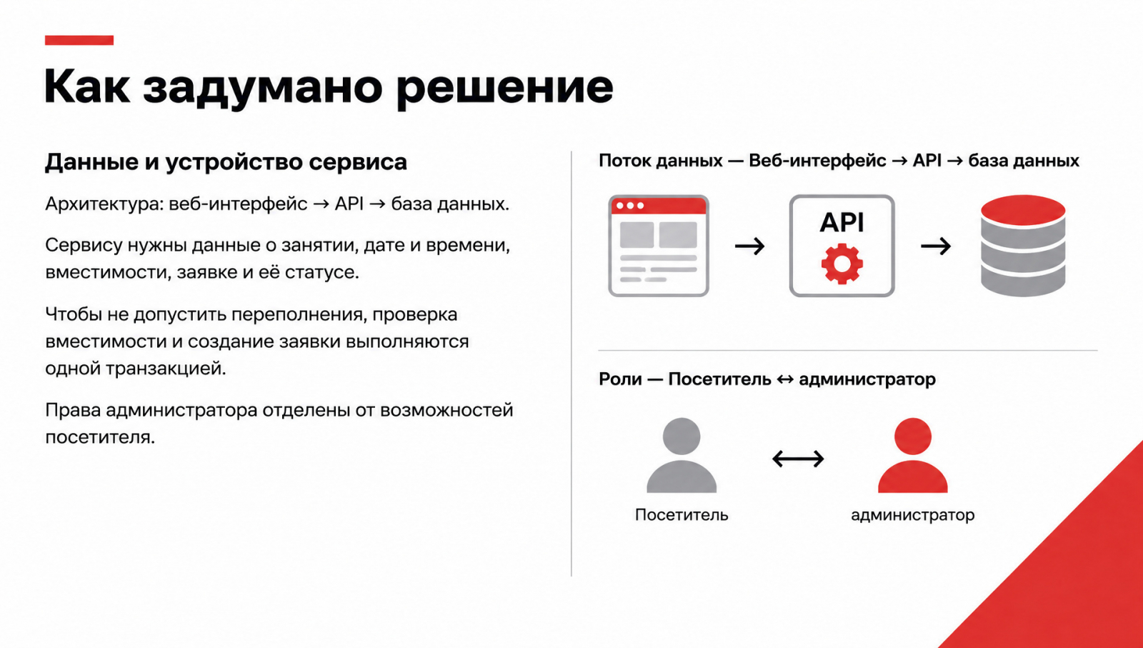 Четвёртый слайд демонстрационной презентации: замысел решения и состав данных. Нажмите, чтобы открыть PDF.
