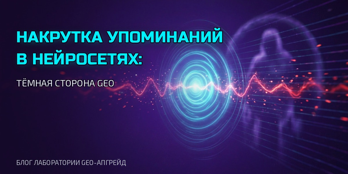 Накрутка упоминаний в нейросетях: тёмная сторона GEO