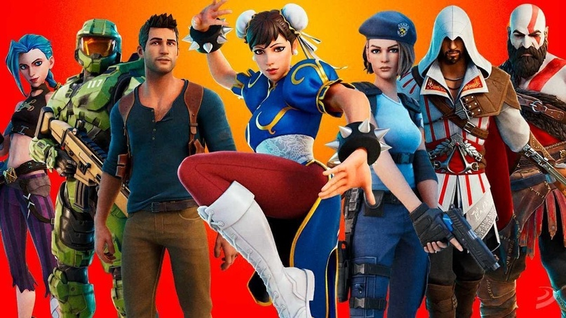 Коллаборации в игре Fortnite с персонажами из различных франшиз.