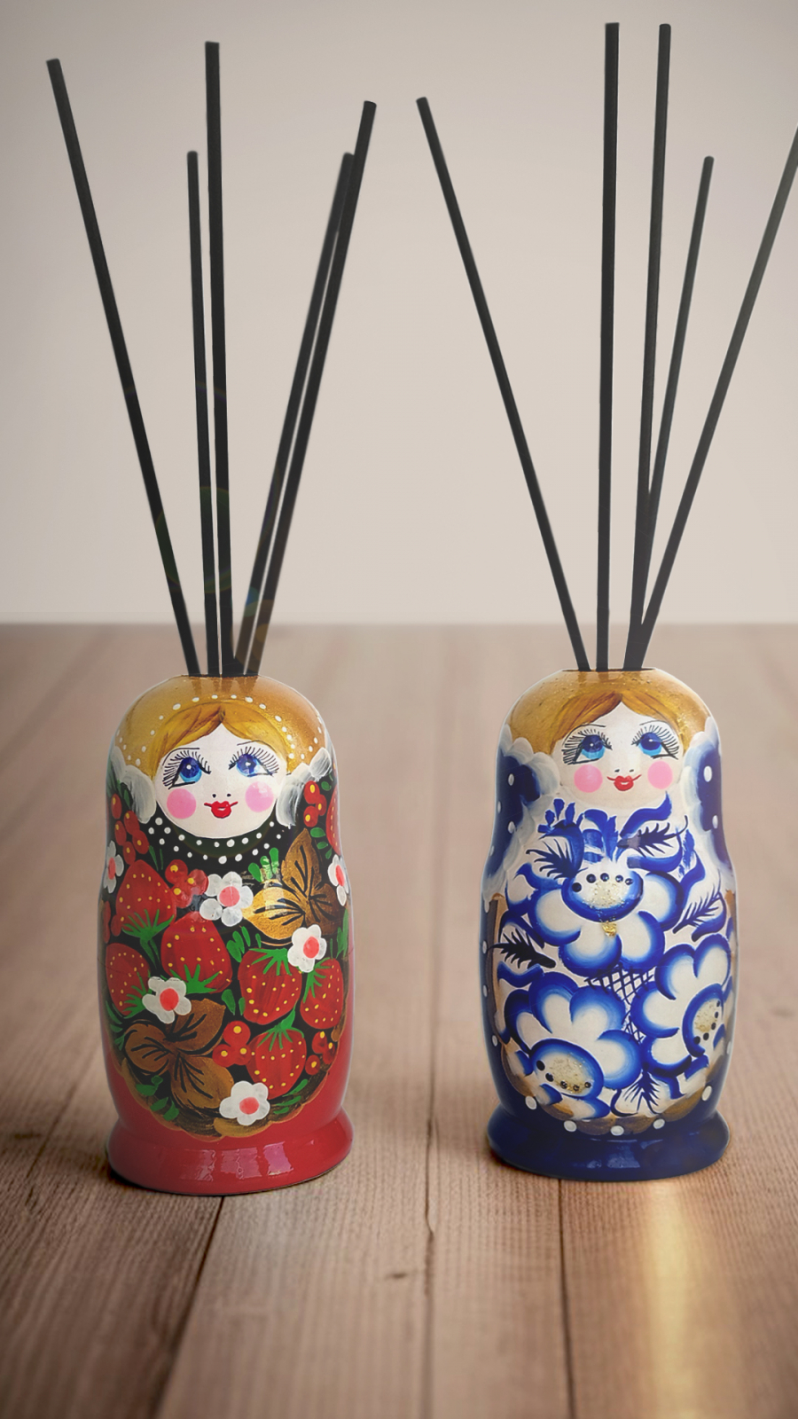 Ароматический диффузор Матрешка от EVIRY. Традиционные узоры и роспись, идея подарка.