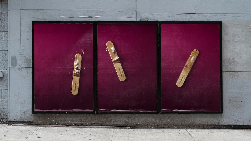 Минималистичная наружка бренда Häagen-Dazs