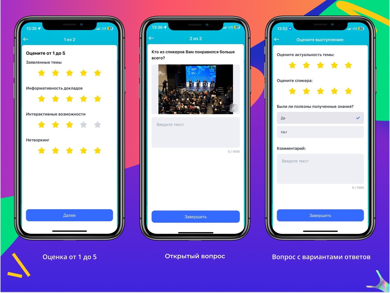 Оценка спикеров в формате вопросов