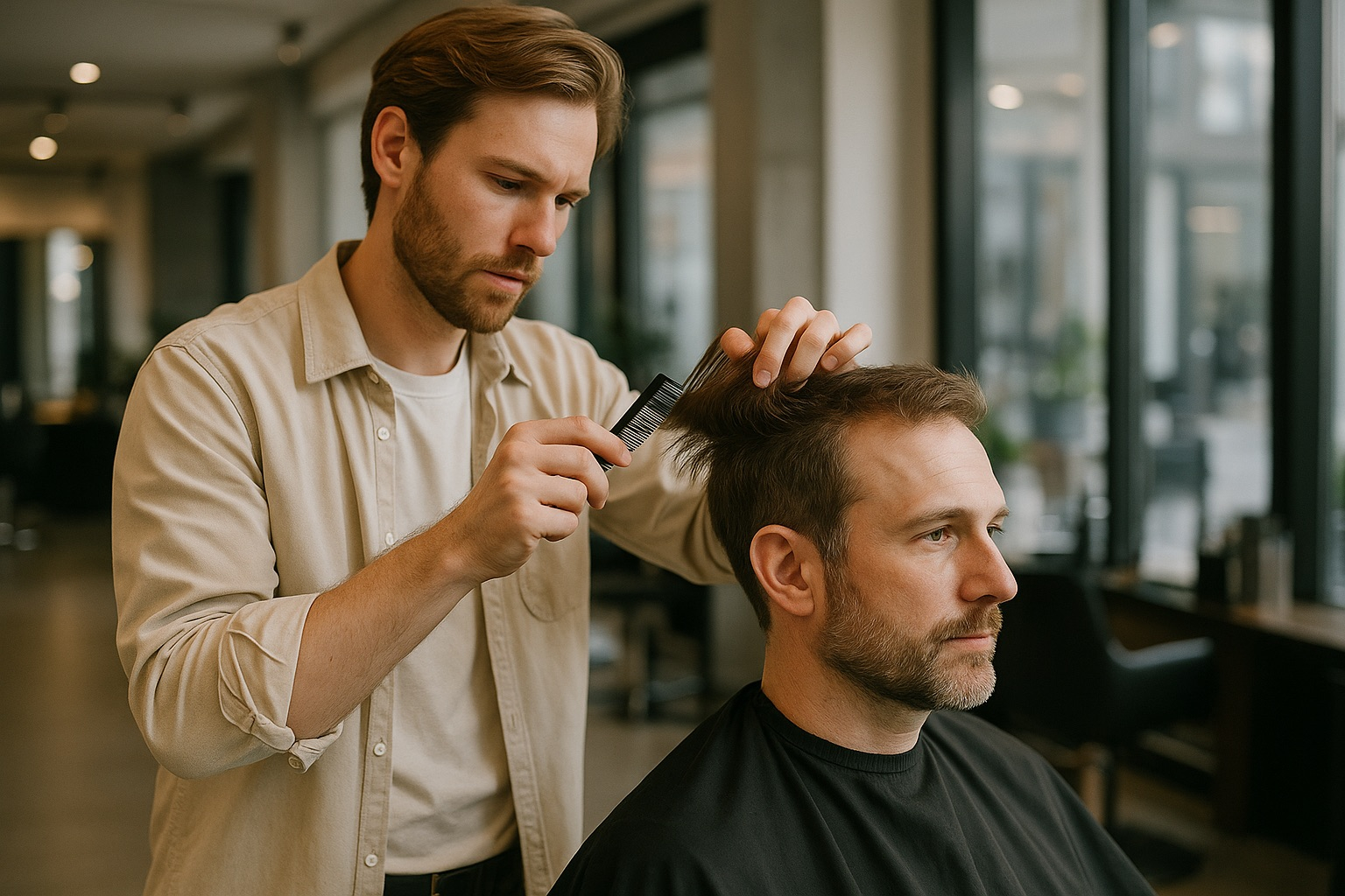 Барбершоп, сгенерированный в артифике.