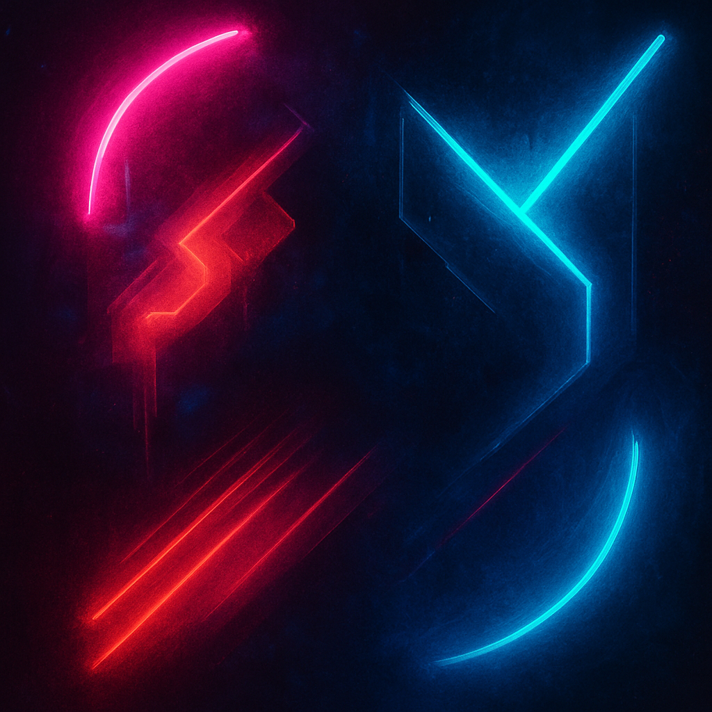 Обложка для альбома в стиле техно, сгенерированная в артифике.