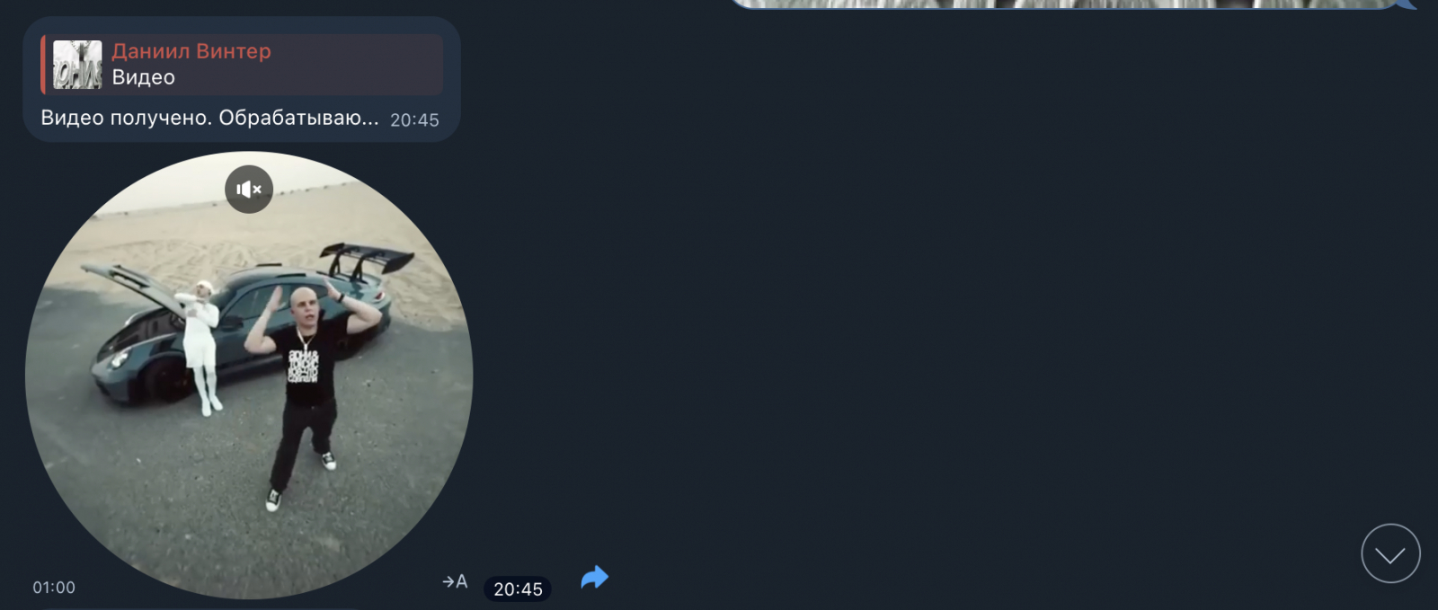 Кусок клипа, который я закинул в кружок