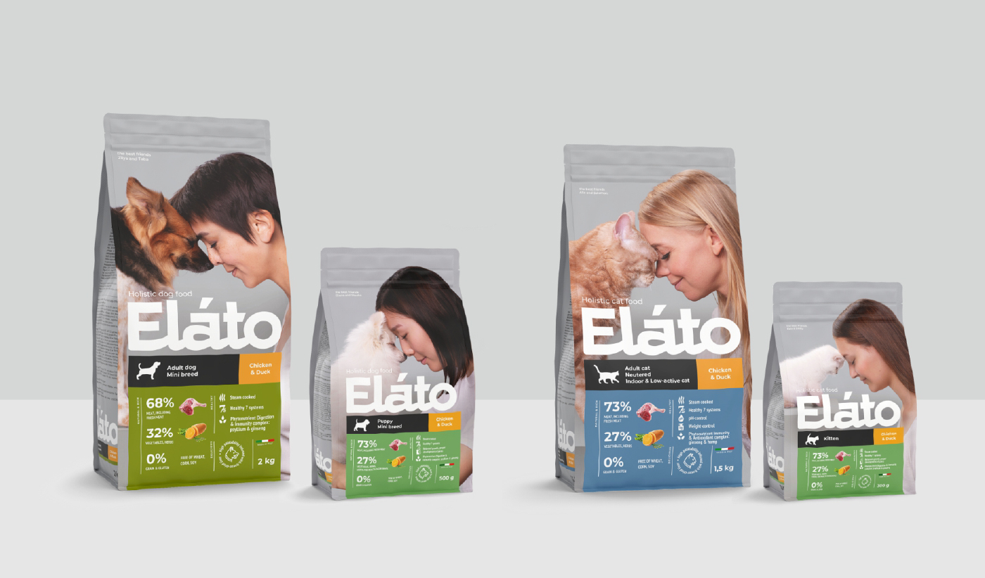 Разработка названия и логотипа для корма Elato