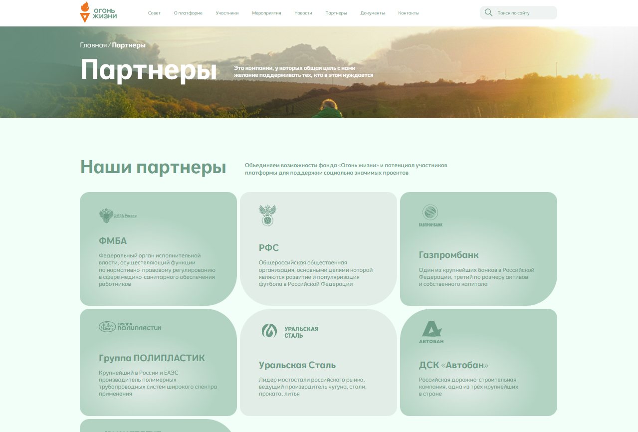 Действующие партнеры