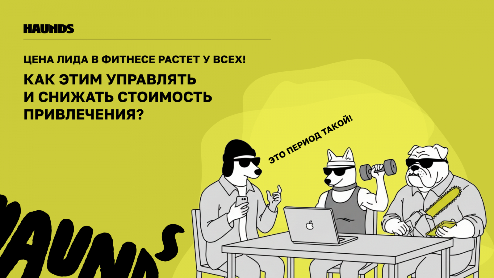 Привет! Это Haunds, агентство performance-маркетинга с 8-летним опытом в диджитал-рекламе и сотней кейсов по фитнес-индустрии