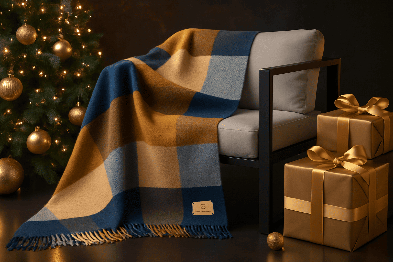 Качественный брендированный плед.