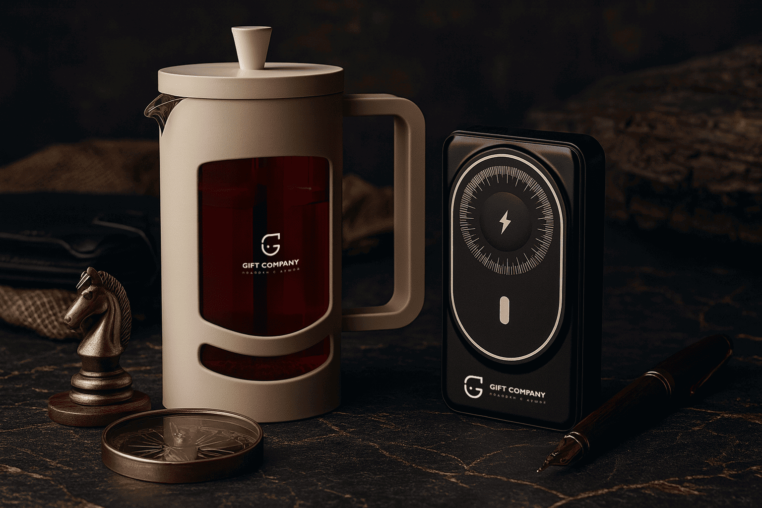 Брендированный корпоративный подарок для мужчины.