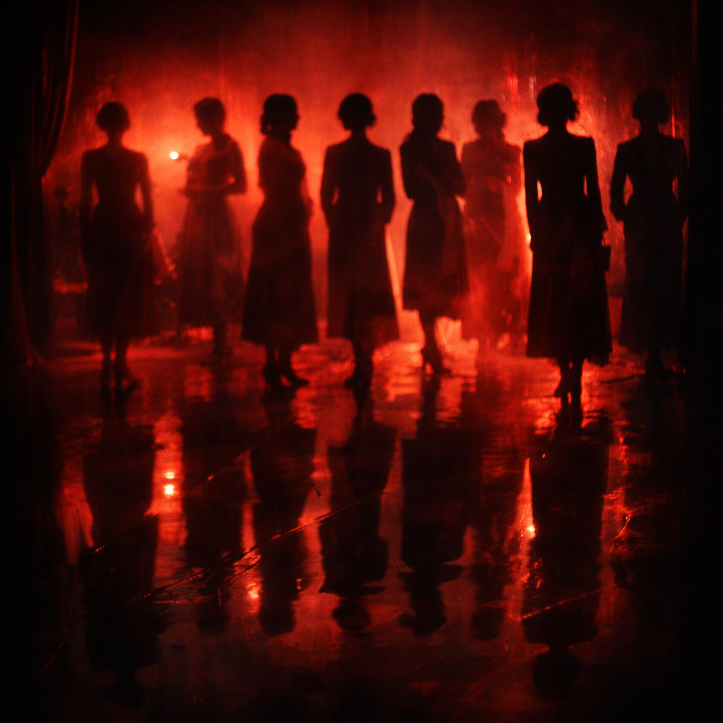 Женский ансамбль на театральной сцене