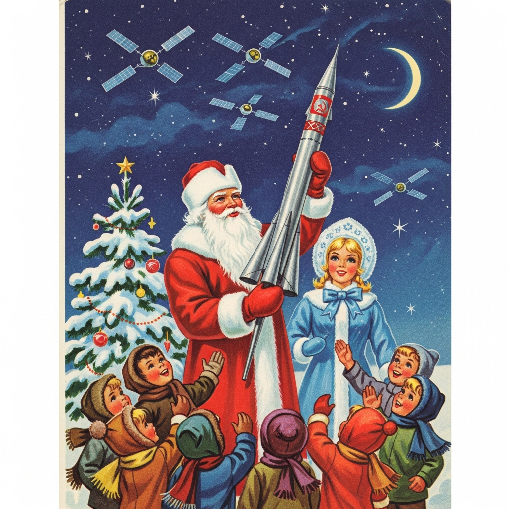 Новогодние открытки 1960-х годов