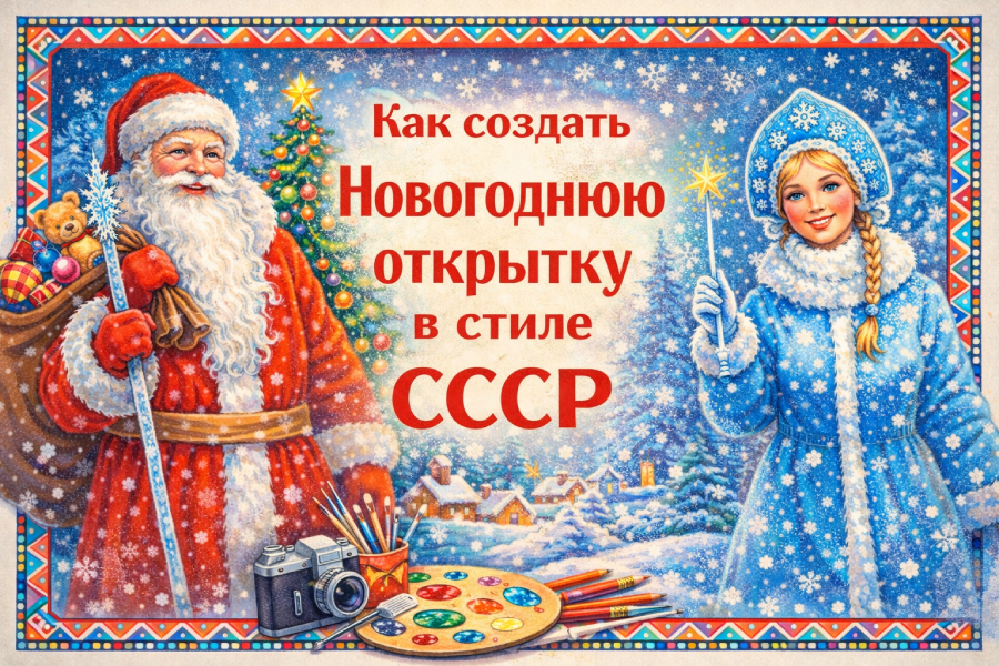 🎄 Генерация новогодней открытки в стиле СССР: возвращаем атмосферу советских праздников с помощью нейросетей