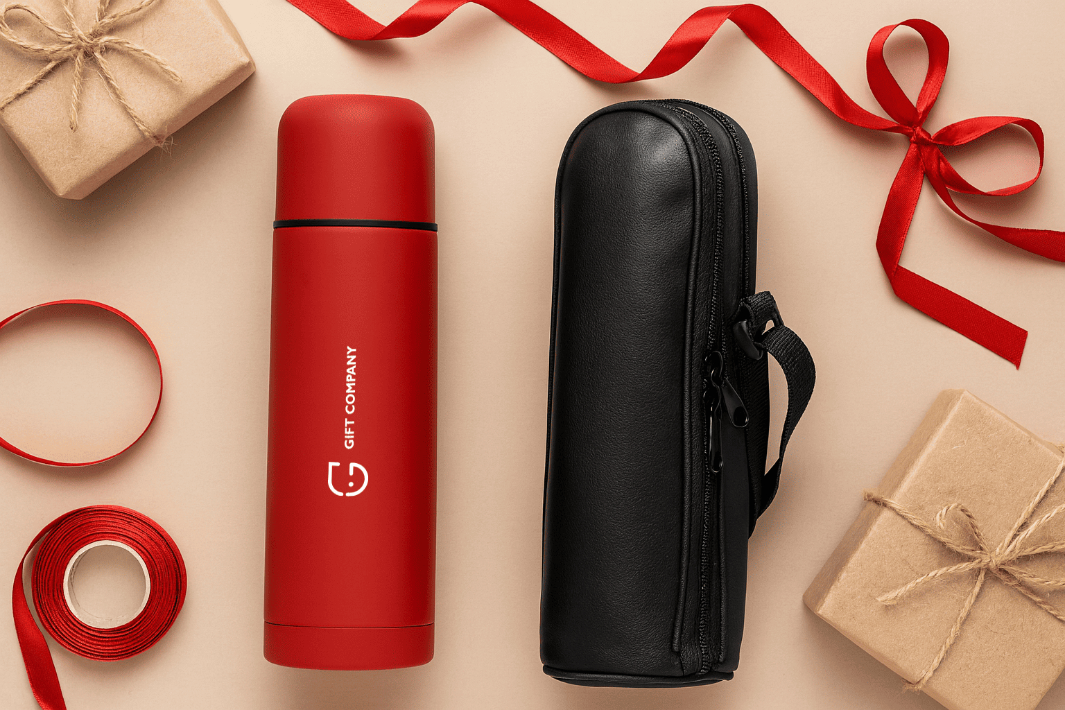 Термос с логотипом.