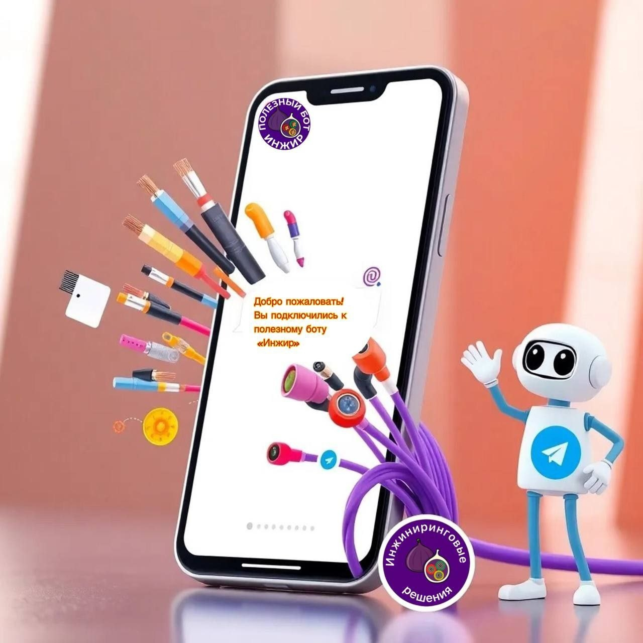 Представляем ИНЖИР-бота в Telegram — вашего цифрового помощника по кабелям.