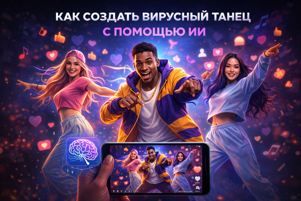 Как создать вирусный танец с помощью ИИ: подробный гайд по трендам «Гости из будущего» и «Не любовь»