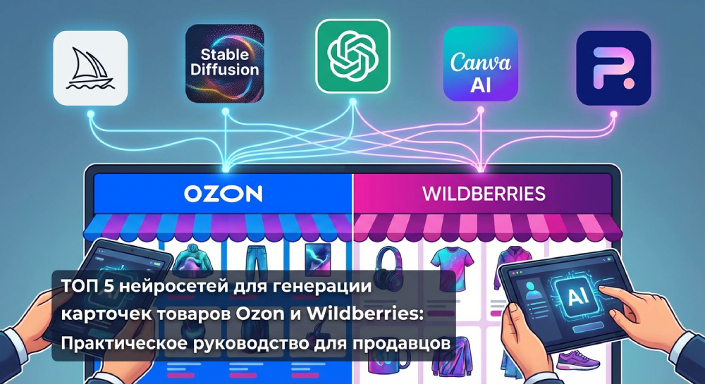 ТОП 5 нейросетей для генерации карточек товаров Ozon и Wildberries: Практическое руководство для продавцов