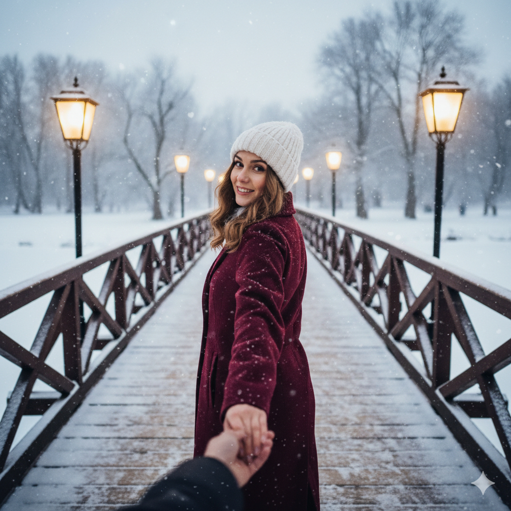 Вирусное фото в стиле "Следуй за мной"