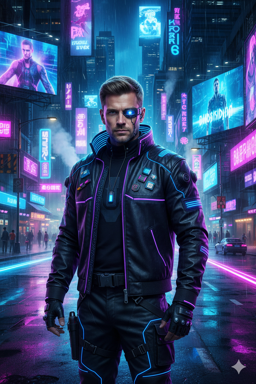 Мужская фотосессия с помощью нейросети