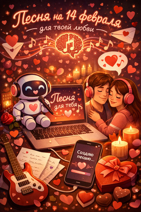 Рассказываем, как сгенерировать песню на День Всех Влюблённых