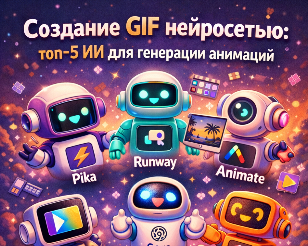 Создание GIF нейросетью: топ-5 ИИ для генерации анимаций в 2026 году