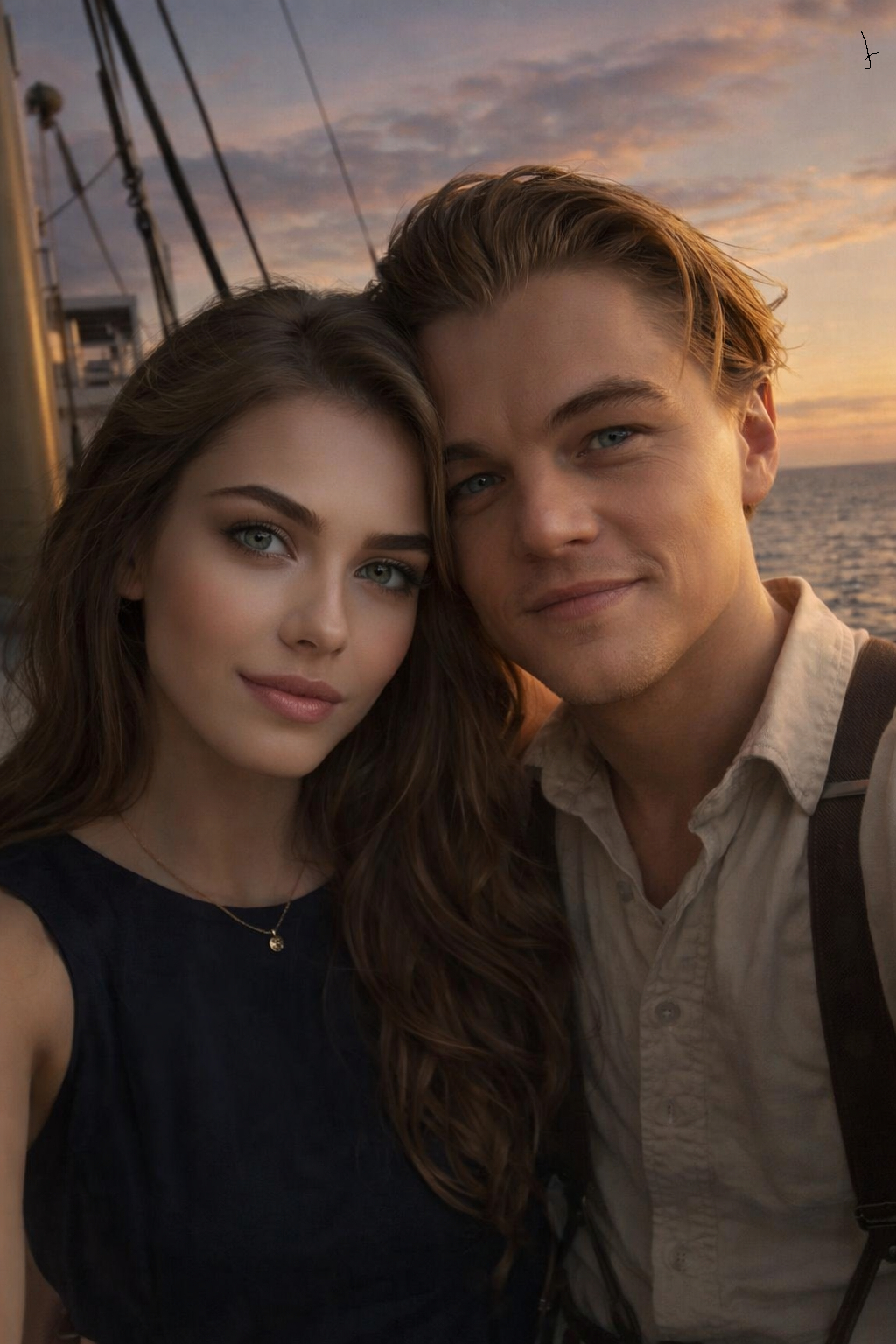 Фото с Джеком из Титаника созданное НейроШОК