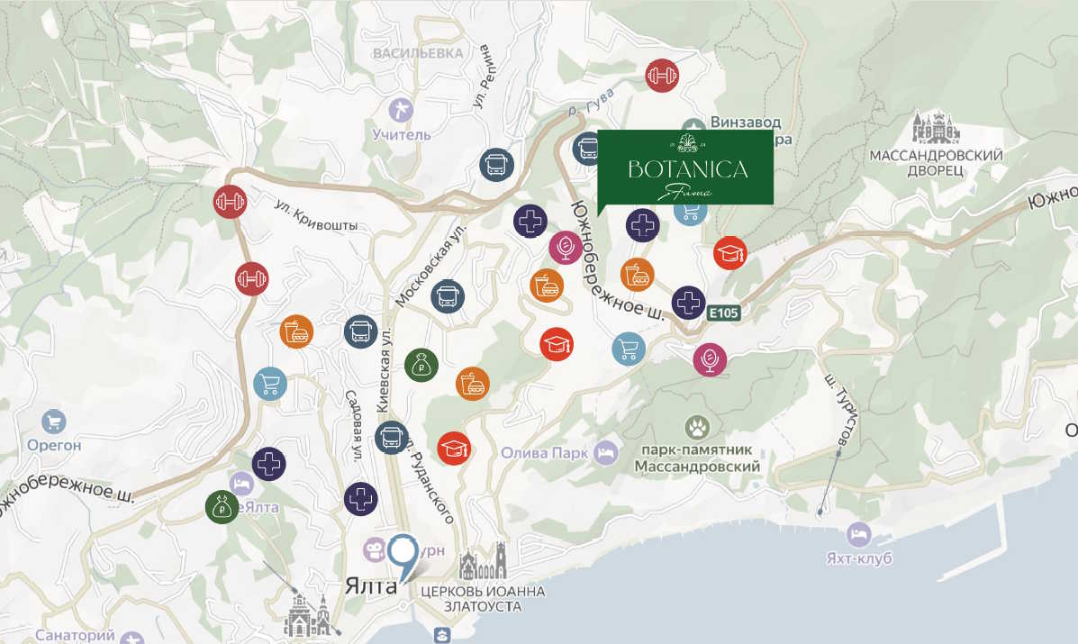 ЖК Botanica на карте