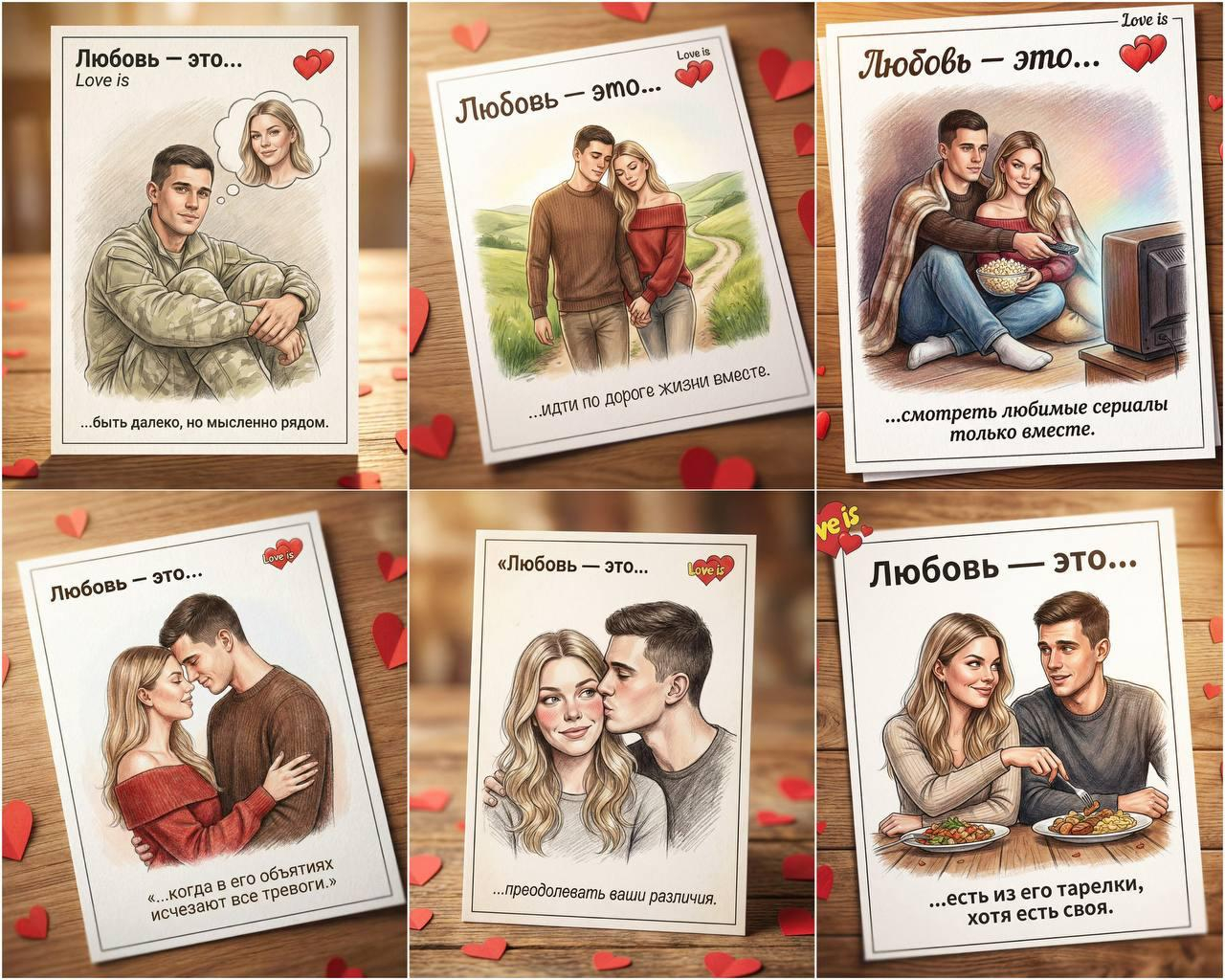 Создать открытку на 14 февраля нейросетью с парнем: готовые промты и гайд