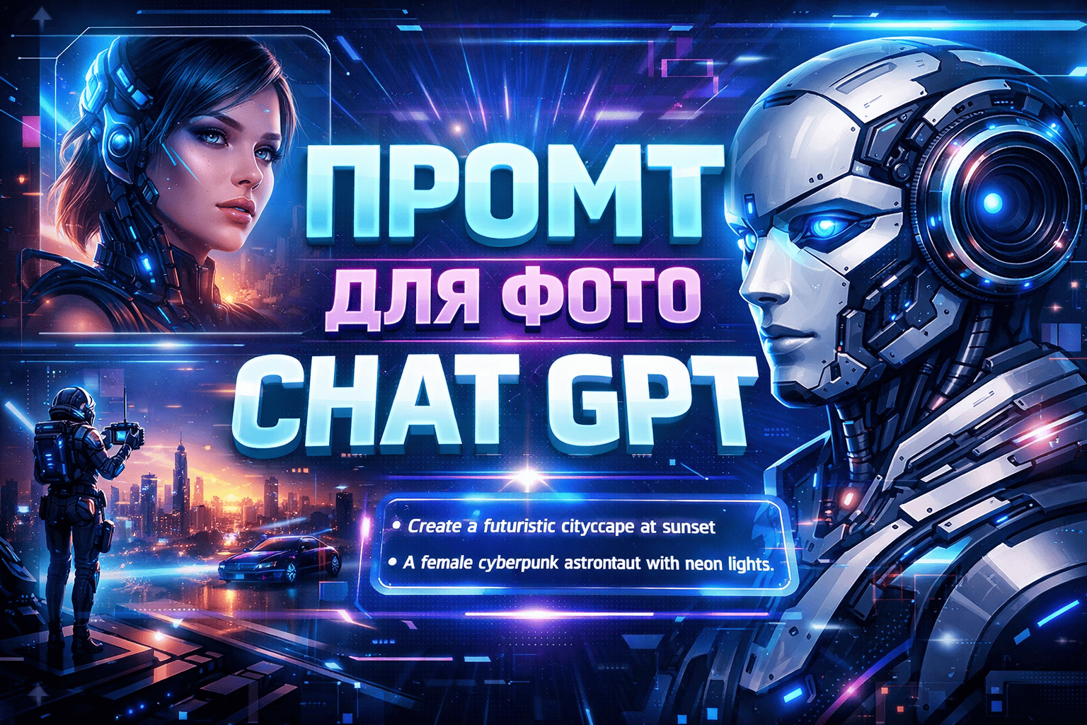 Промпты для Чат GPT: обработка фото и создание изображений по запросу в ChatGPT