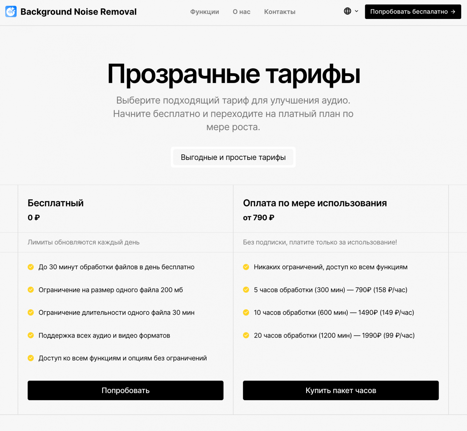 Цены Background noise removal