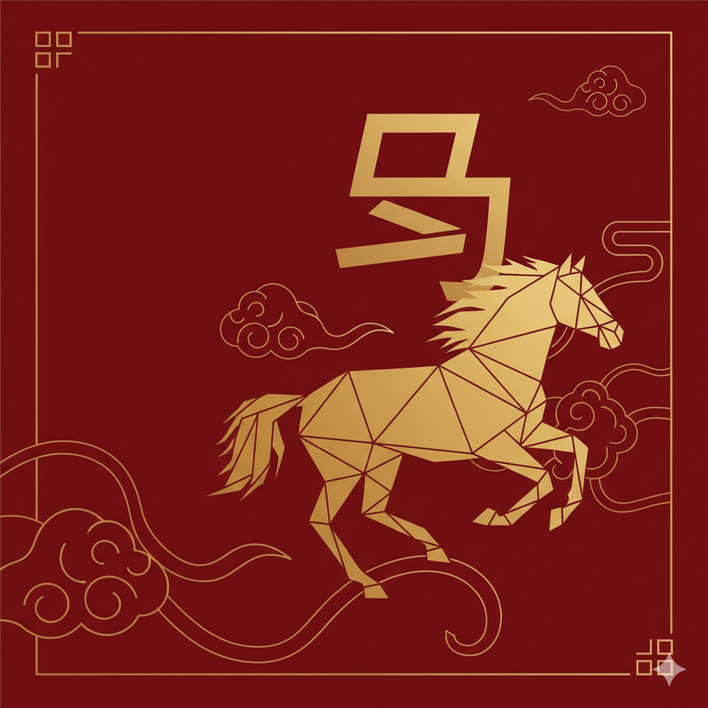 Сделать открытку на Год Лошади 2026 через нейросеть