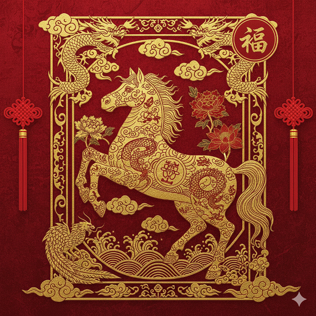 Сделать открытку "С китайским Новым Годом" через нейросеть