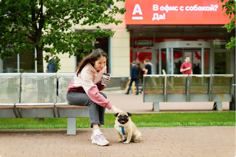 Фото из статьи Forbes «С собакой на работу, или почему в Альфа-Банке ждут пятницу?»