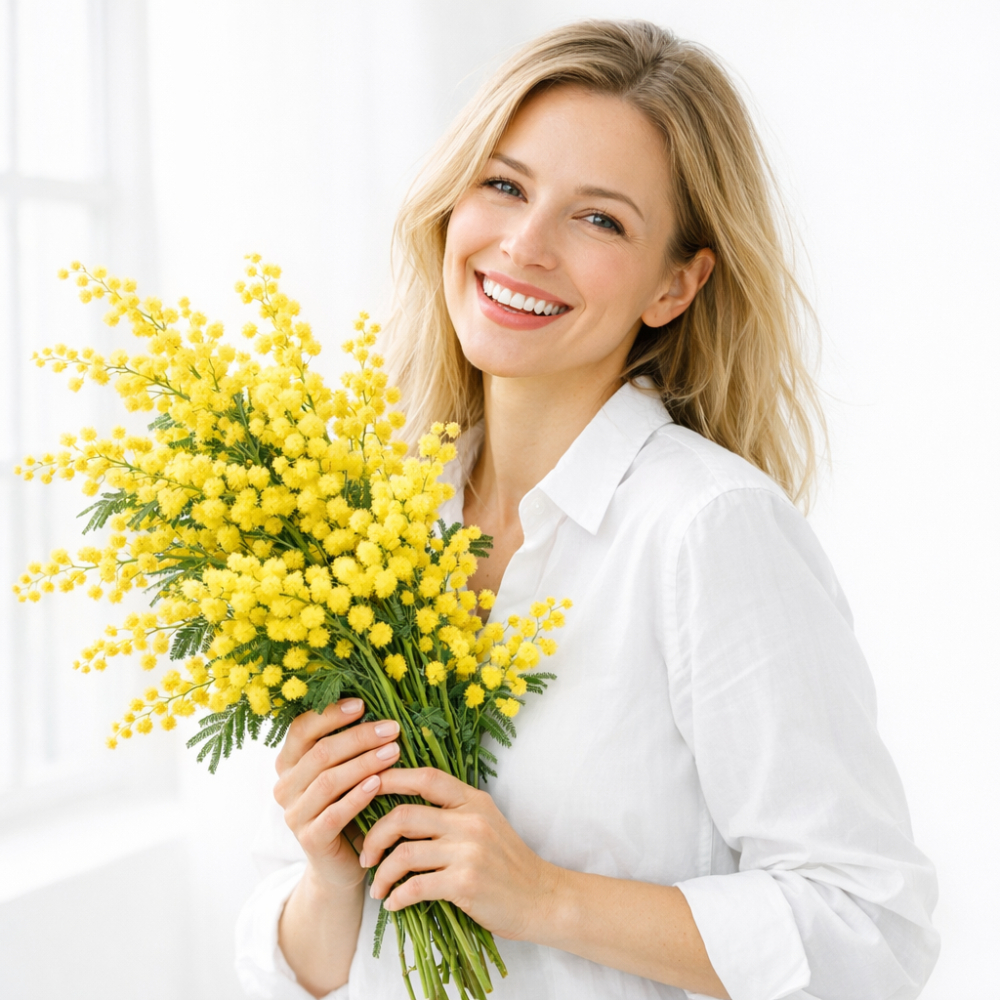 Мимоза как символ праздника