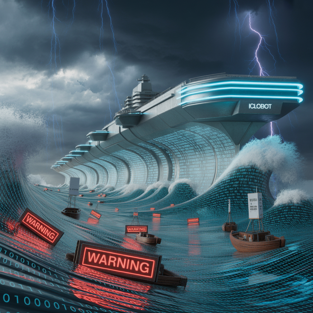Визуализация iClobot как непотопляемый корабль в шторме алгоритмов