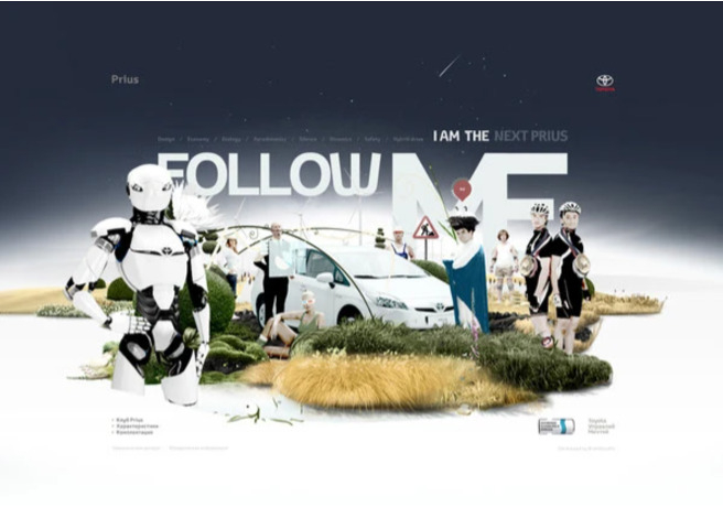 Промо-сайт для Toyota Prius