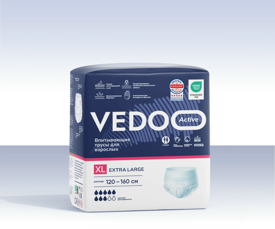 Для подтверждения качества продукции на упаковке VeDOO active используются знаки сертификации, которые не требуют перевода.