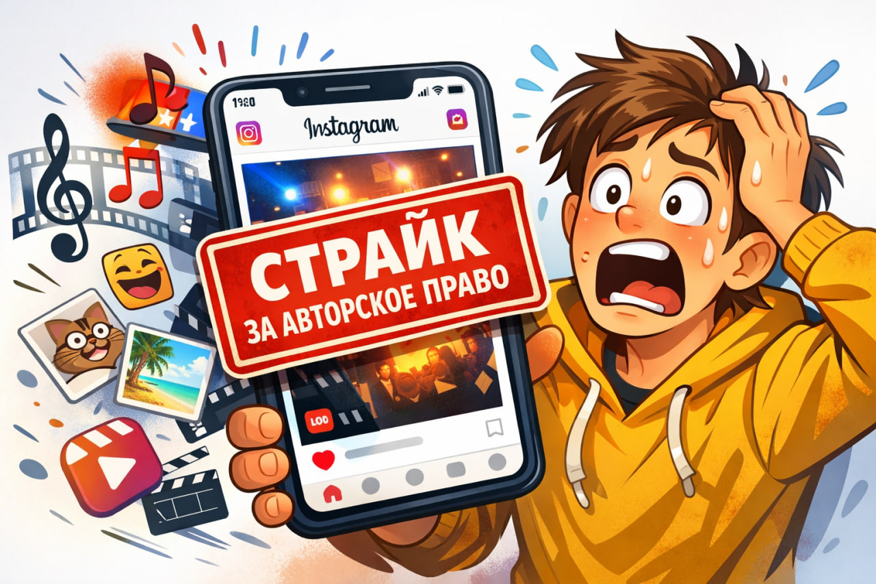 Блокировка аккаунта Instagram за авторское право