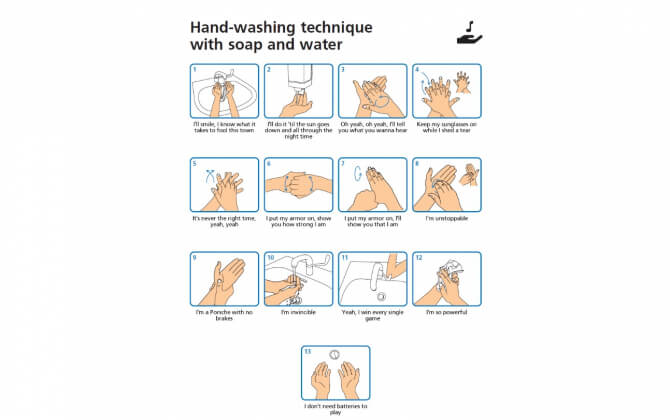 В сети появился генератор, сочетающий инструкцию по мытью рук для борьбы с коронавирусом с любыми песнями
